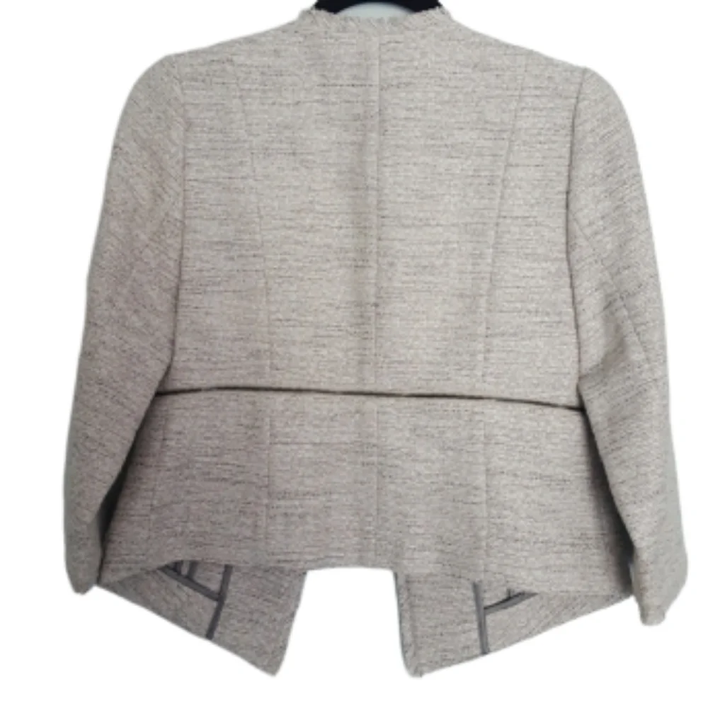 Classiques Entier Tweed Gray Zipper Blazer